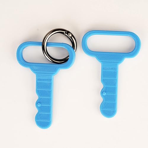 Miniatura 3 de Llave de Repuesto para Little Tikes Cozy Coupe, Paquete de 2 Llaves Personalizadas para Carro de Juguete, Llave de Regalo para Niños (Azul)