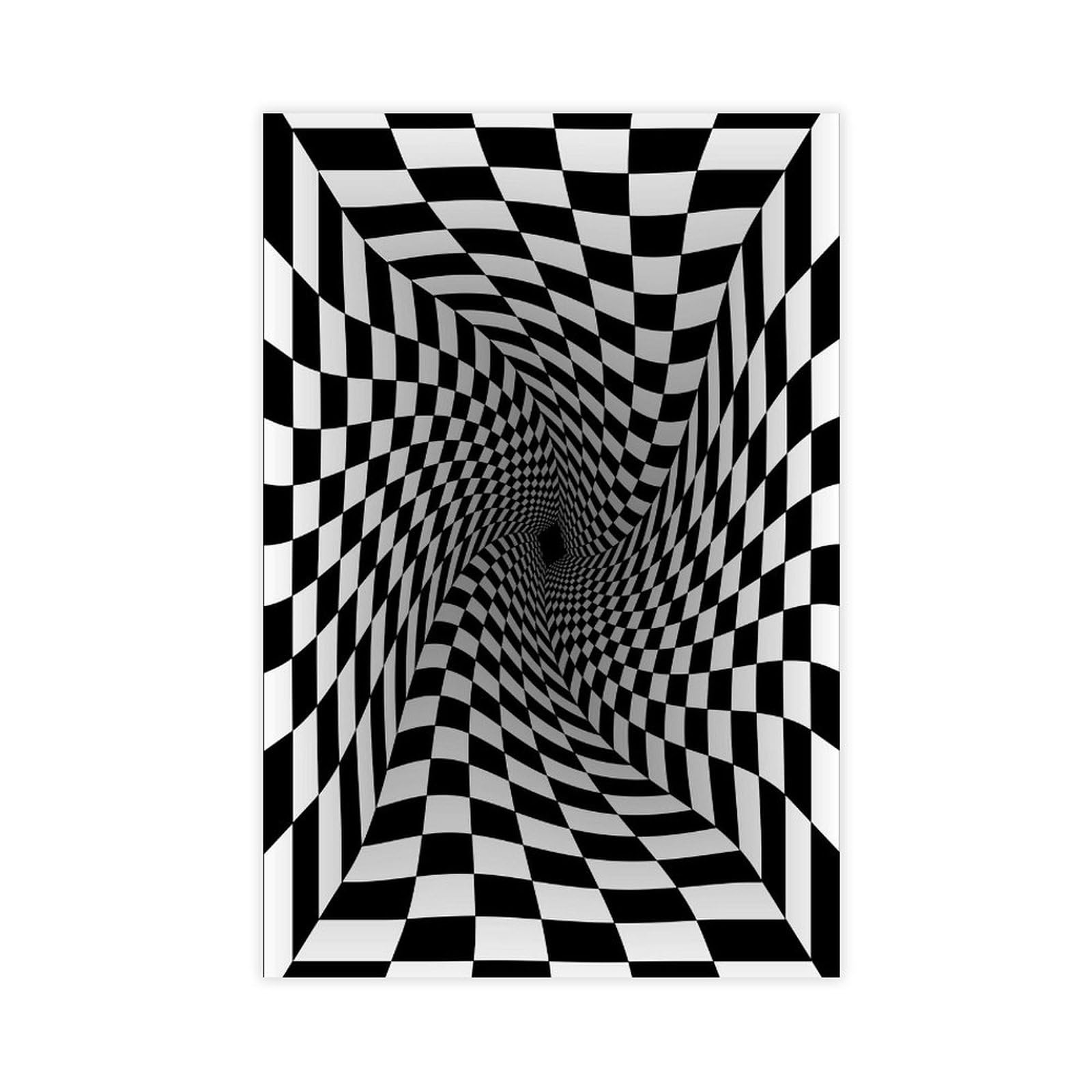 NEOHI Optical Illusion Vortex 3D, Wall Decor Canvas Modern Poster Wall Art Prints Paintings Living Room Bedroom Decor 20x30inch(50x75cm)