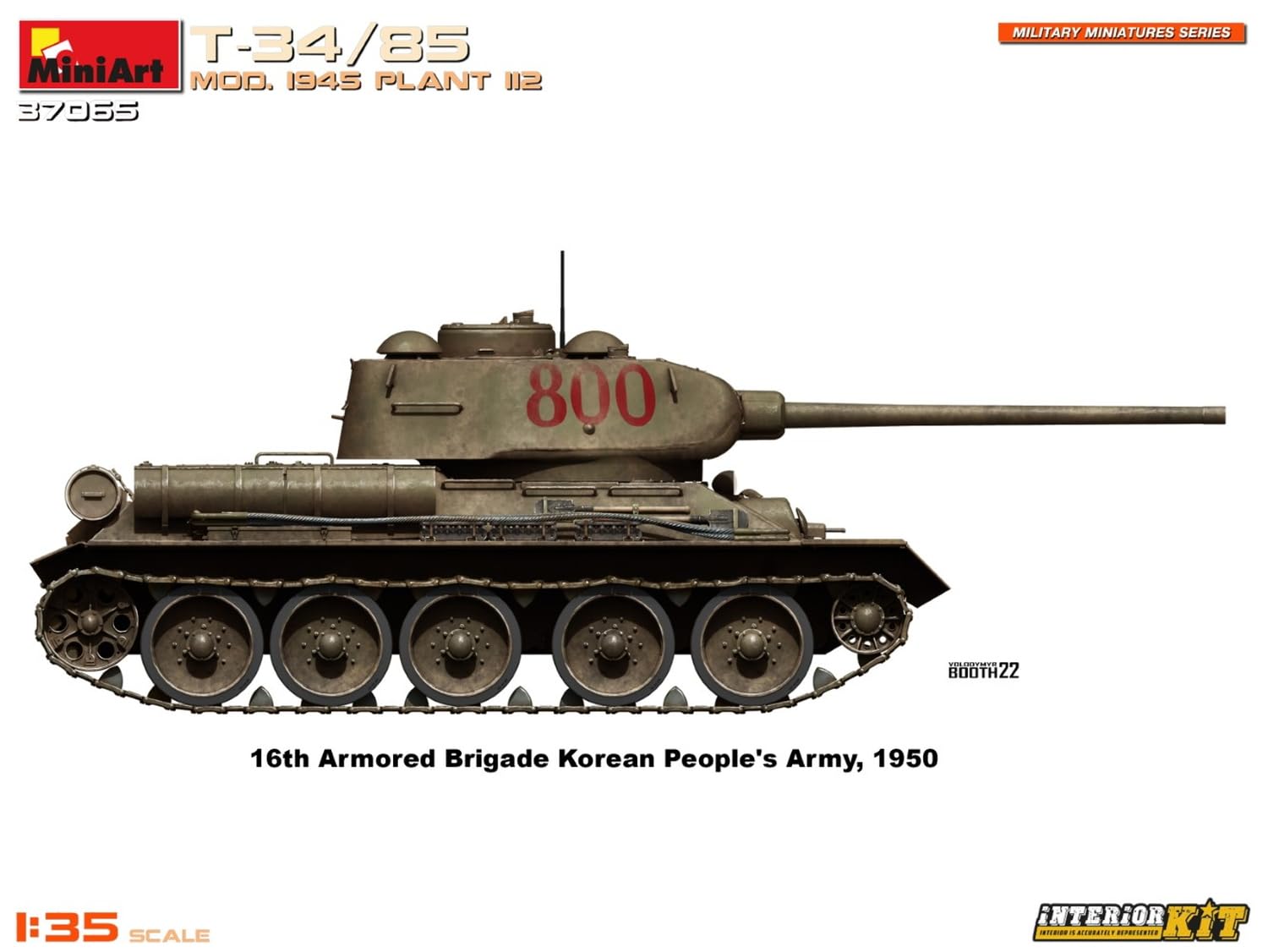 MiniArt 1:35 - T-34-85 Mod. 1945. Kit Interior de Planta 112