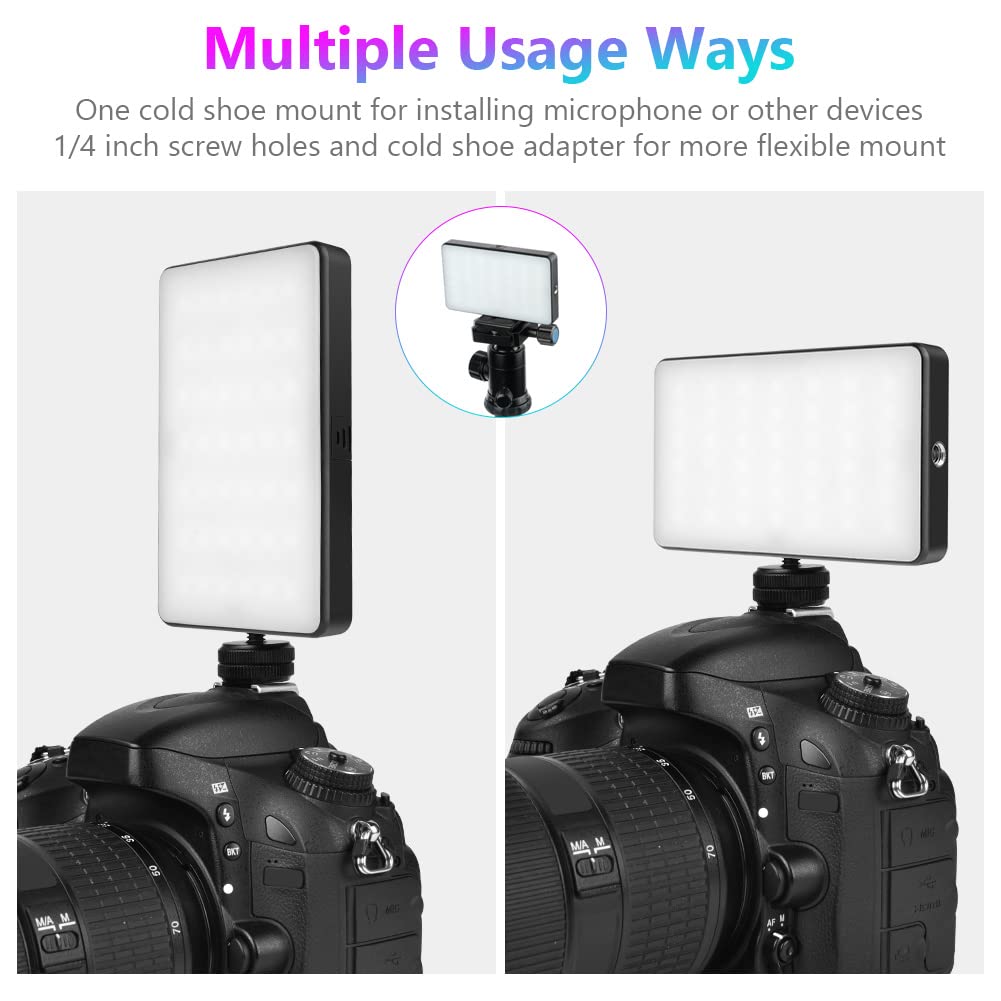 AXFEE Luce video, W140 RGB CRI95+ 2500K-9000K Dimmerabile Luce LED Fotografica, Pannello Luce LED, Ricaricabile USB con Batteria da 3100 mAh per Tiktok/Foto di Prodotti/videocamere DSLR, Fotografia