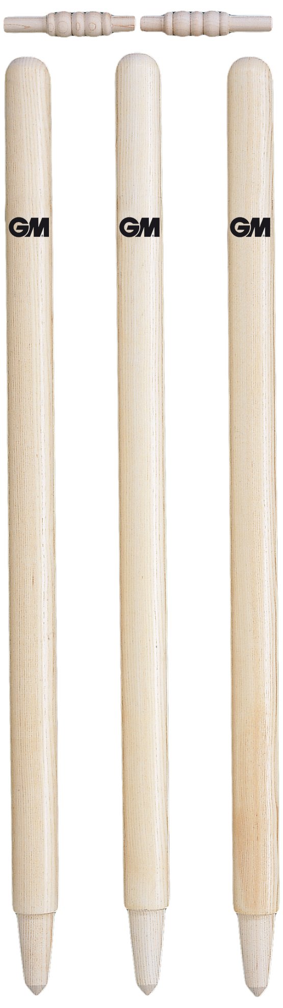 Gunn & Moore GM - Cricket Wickets 6 Stumps & 4 Bails Set - County Mens Beech - Regulation Height 28" - Natural