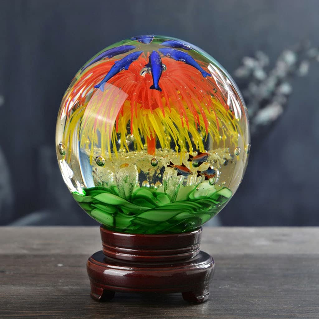 Nowoczesna luksusowa kryształowa kula lekka kryształowa kula ozdoby rzemiosło kreatywna dekoracja biurowa wejście do salonu feng shui kryształowa kula dekoracja domu biura (rozmiar: 22 cm