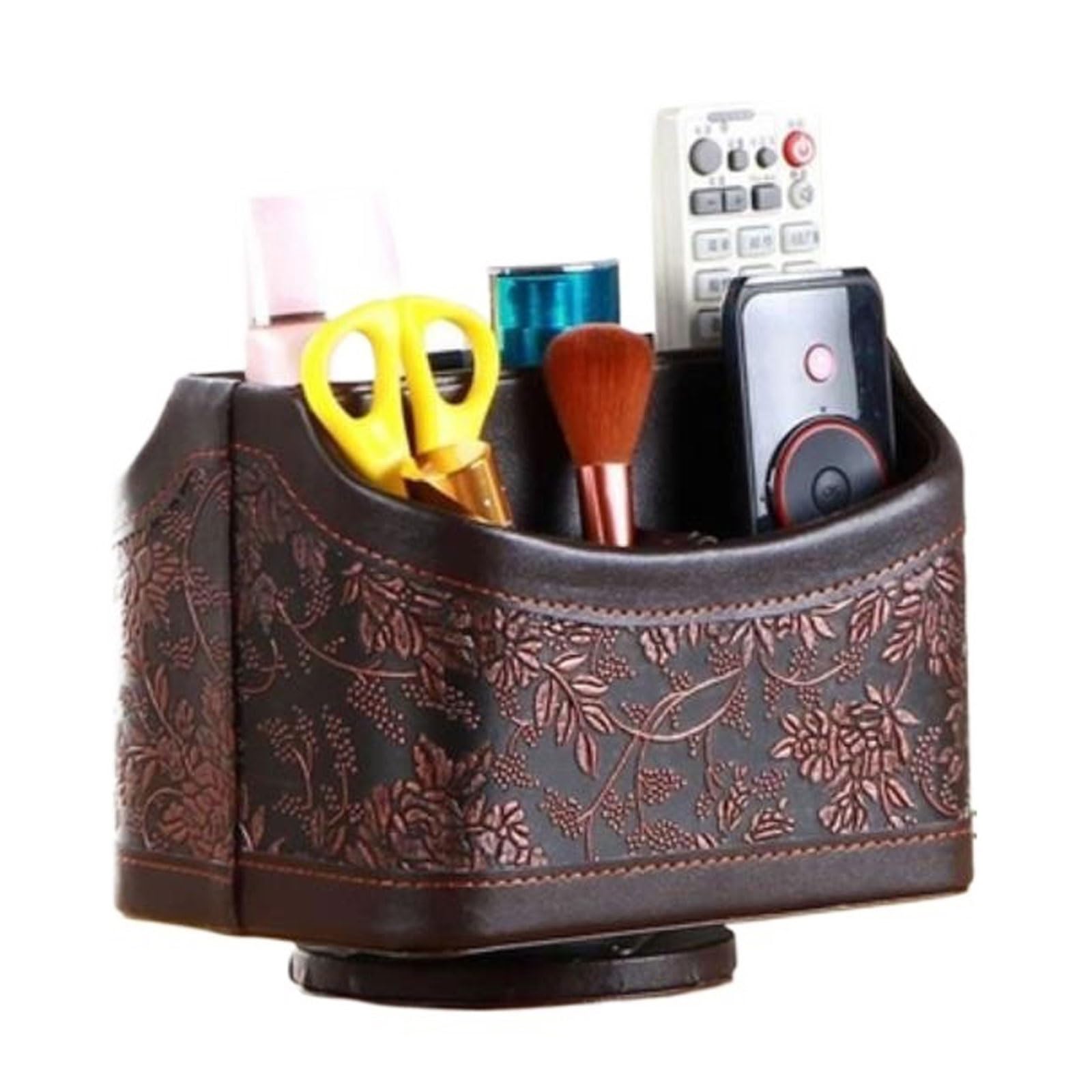 Porta Telecomandi Organizer for telecomando ruotabile a 360 gradi, supporto for organizer da tavolo for guida TV/posta/supporti multimediali rotanti, portapenne for scatola di cancelleria remota Organ