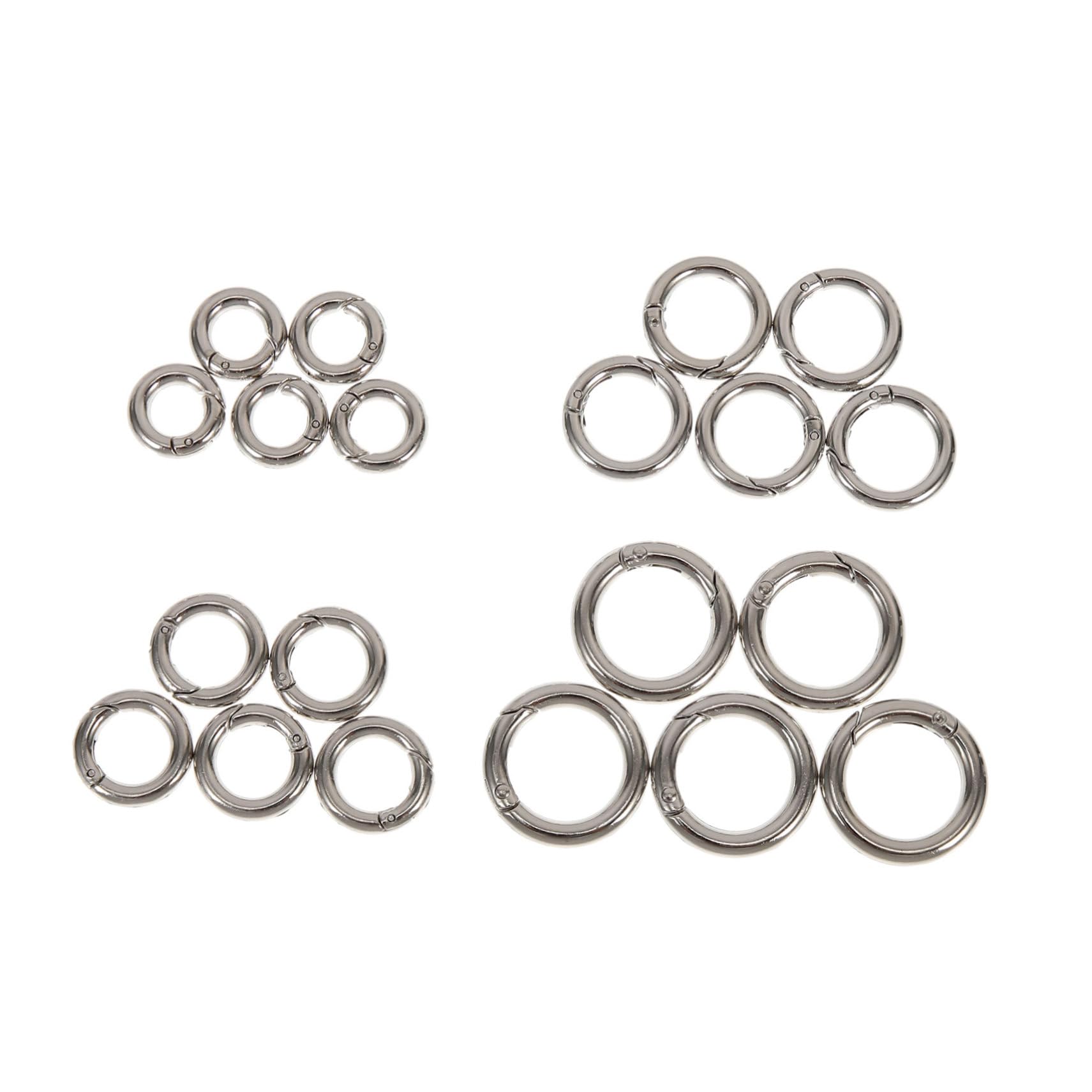 Anillos redondos con muelle de zinc para manualidades llaveros y mochilas