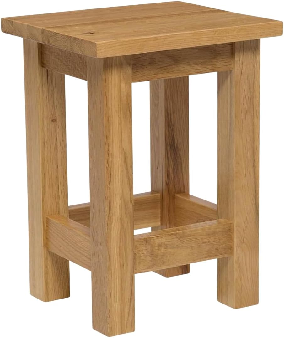 Hallowood Furniture Waverly Oak Small Occasional Table in Light Oak Finish, Compact Solid Wooden Side, Lamp or Coffee Table for Living Room, Bedside or Lounge