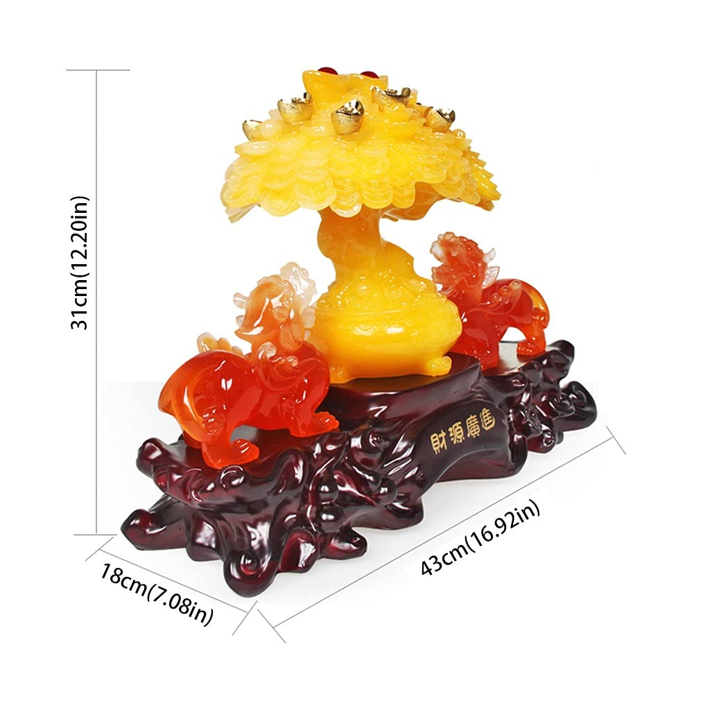 Arbre à Argent Bonsai Feng Shui Cristal Chanceux Arbre Maison décorations de Bureau Cristal Chanceux Arbre Feng Shui Arbre Chanceux Arbre Chanceux bête Chanceux Arbre 11.81/12,20 Pouces Arbre en cri