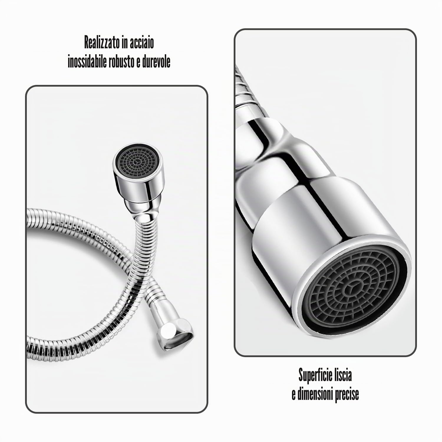 Prolunga per Rubinetto e Adattatori - Accessori per l'Estensione del Rubinetto, Strumento per la Pulizia degli Angoli Morti - Adatto per Cucina