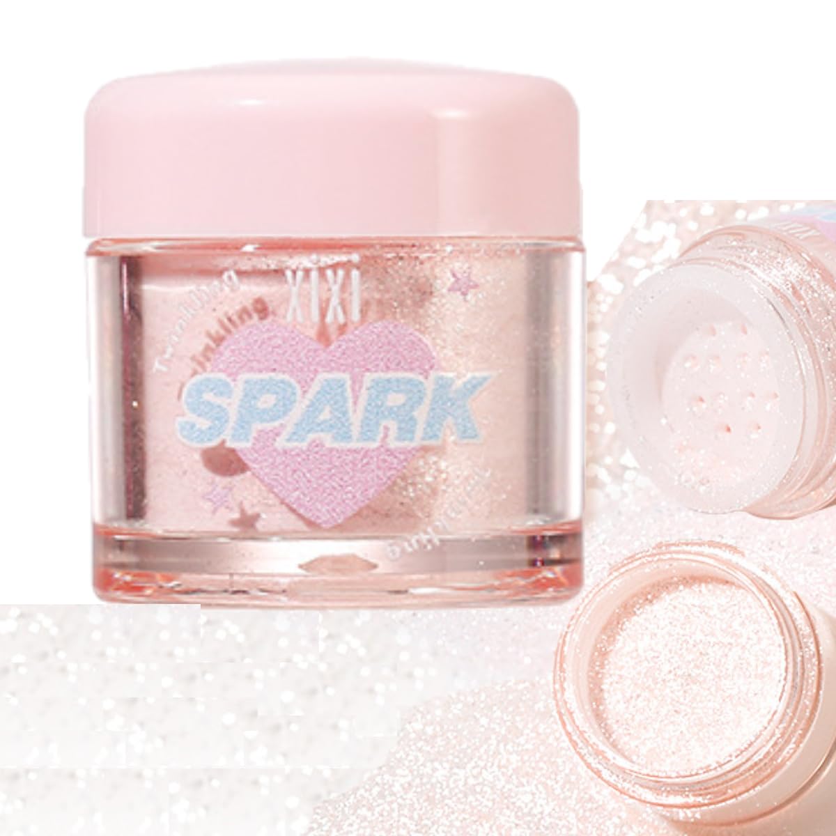 Evidenziatore polvere viso corpo luccichio polvere diamante rosa viso glitter polvere splendente viso evidenziatore corpo illuminatore corpo shimmer polvere per capelli viso gambe guancia