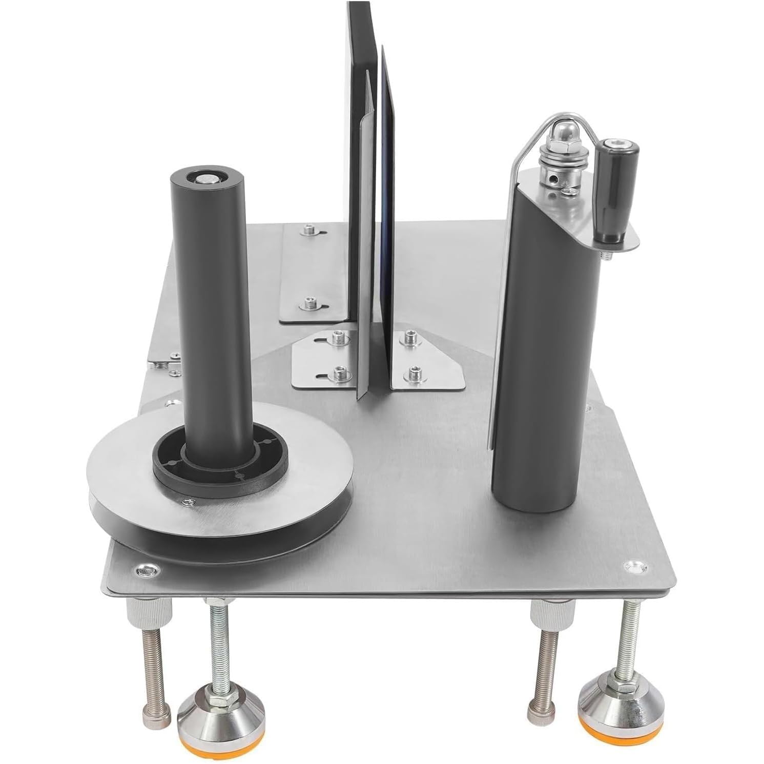 Macchina Manuale per etichettatura di Bottiglie, Applicatore di Etichette per Bottiglie Rotonde in Alluminio, Larghezza Etichetta ≤ 20 cm, Altezza Massima della Bottiglia 22 cm/8,66 in