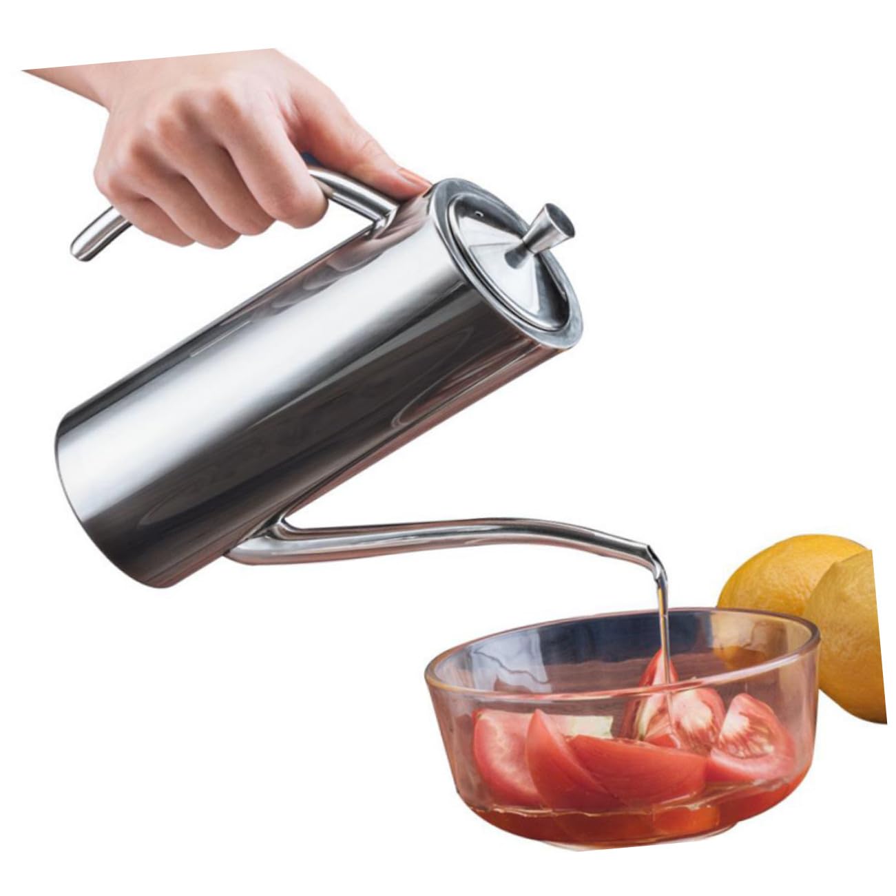 DOITOOL Botella de Aceite de Acero Inoxidable Dispensador de Aceite Prueba de Fugas Botella de Vinagre para Cocina para Salsa Utensilio de Cocina para Casa y Restaurante