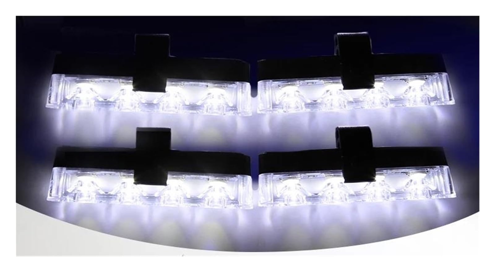 Luces Traseras Parrilla Luz LED Luz Estroboscópica Roja Y Azul Control Inalámbrico Remoto Emergencia Señal Flash Faro Bombero Lámpara Advertencia Luces Traseras para Remolques(BLANCO)