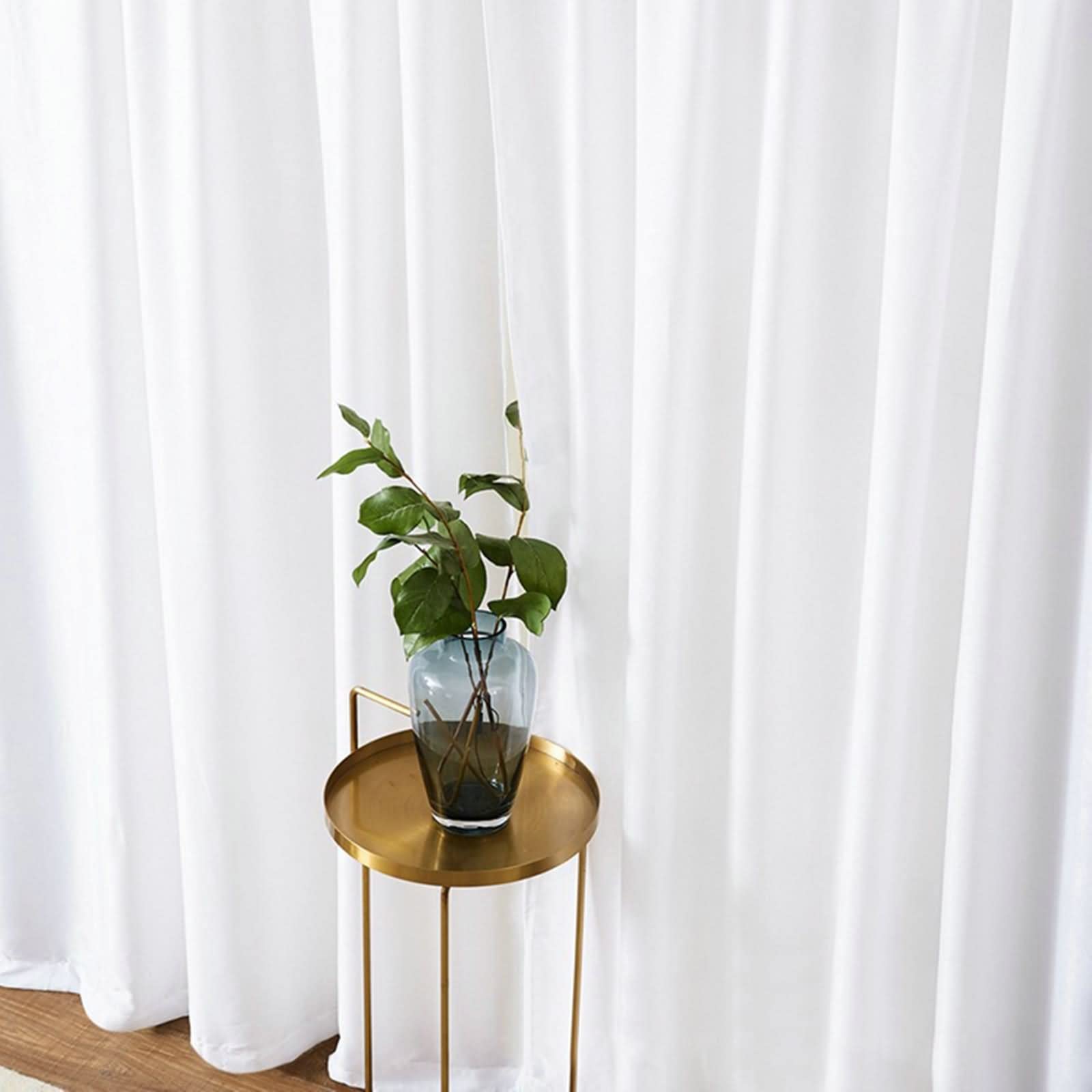Schlaufenschal Weiß Blickdicht, Samtvorhang Doppelt Einfarbig 2 Stücke 107X214cm für Schlafzimmer