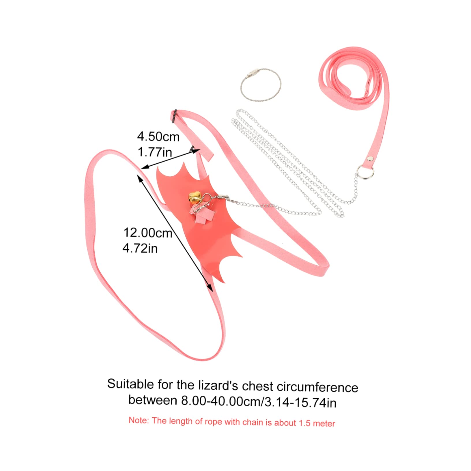 Yardwe Lizards Rope Lightweight Gecko Harness Leash for Pet Lizards and Bearded Dragons