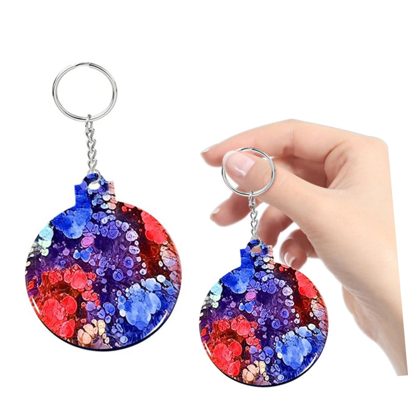 NUOBESTY 3 Set Stampi Silicone Rotondi Flessibili Per Creazioni Fai Da Te Riutilizzabili E Resistenti Per Targhette Natalizie E Portachiavi Decorativi 4 Pezzi*3