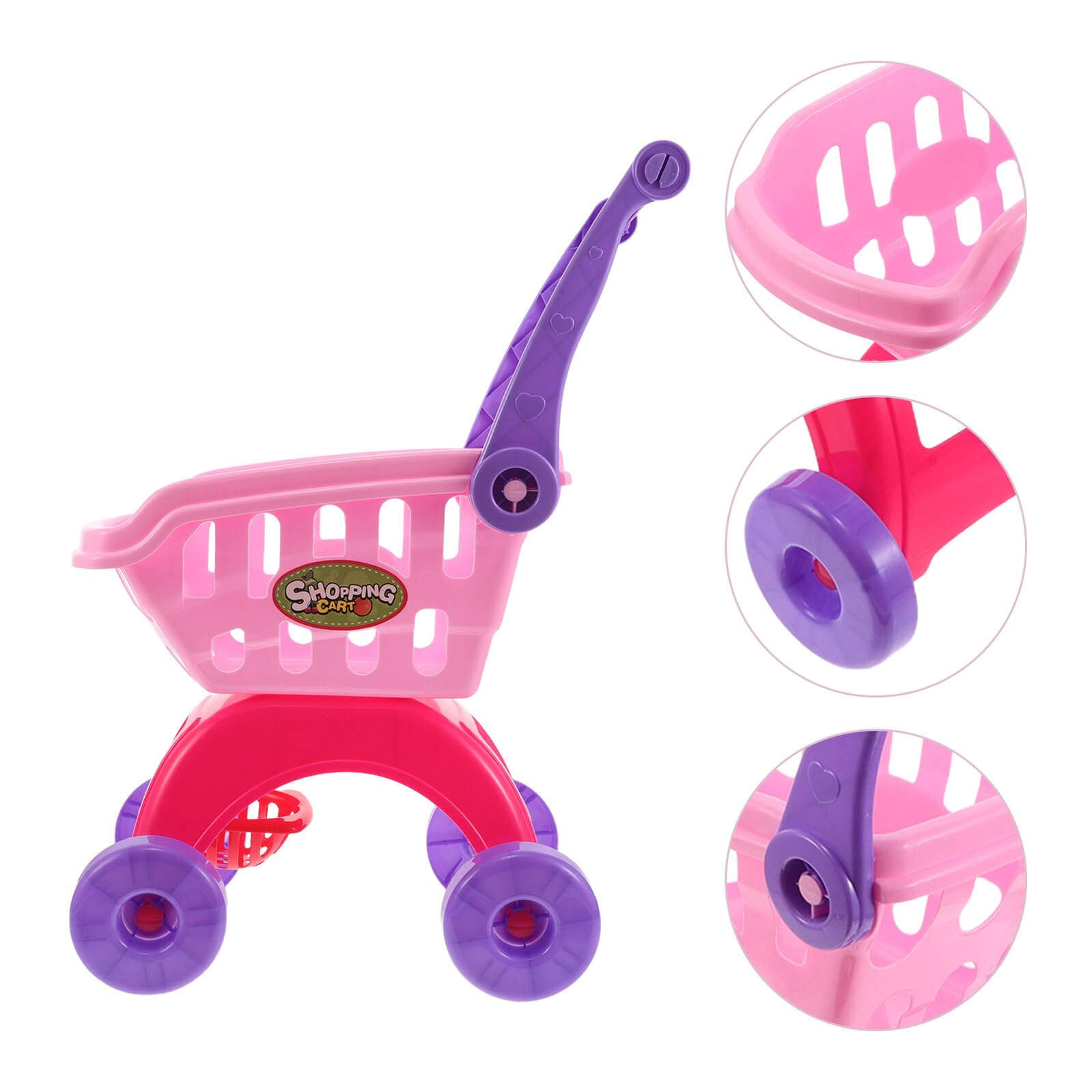 Gatuida Carrello della Spesa Giocattolo per Piccoli Mini Carrello Supermercato Frutta Leggero e Facile da Spingere Set Gioco di Finzione per Gioco di Ruolo Educativo Indoors e Outdoors