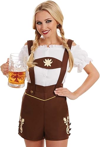 Miniatura 2 de fun shack Lederhosen - Traje de Oktoberfest para mujer, disfraz bávaro para mujer, traje de Lederhosen para mujer