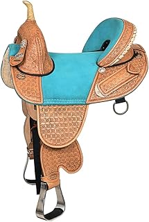 HILASON Western Horse Barrel Saddle Treeless American Leather Oiled | for Horses