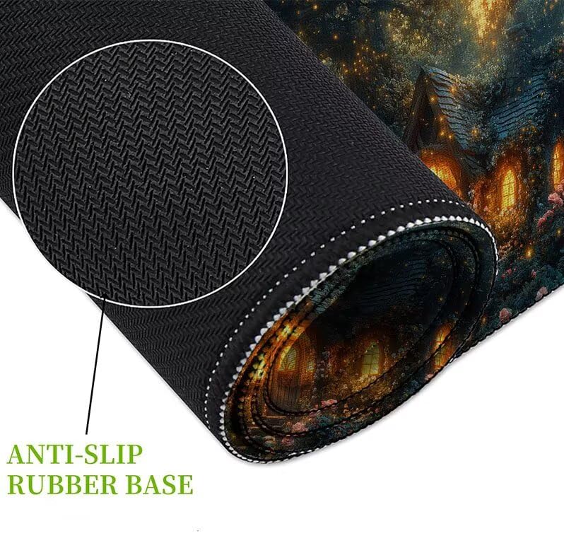 Tapis souris XXL Gaming de précision avec base caoutchouc et bords cousus - 5
