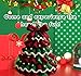 DIY Crochet Christmas Tree Kit,Handmade Crochet Christmas Tree,Tree Bow Pearl Embellishment,Beginner Christmas Crochet Kit,Christmas Craft Kit with Yarn Hook Beads (Red and Green 2PC)