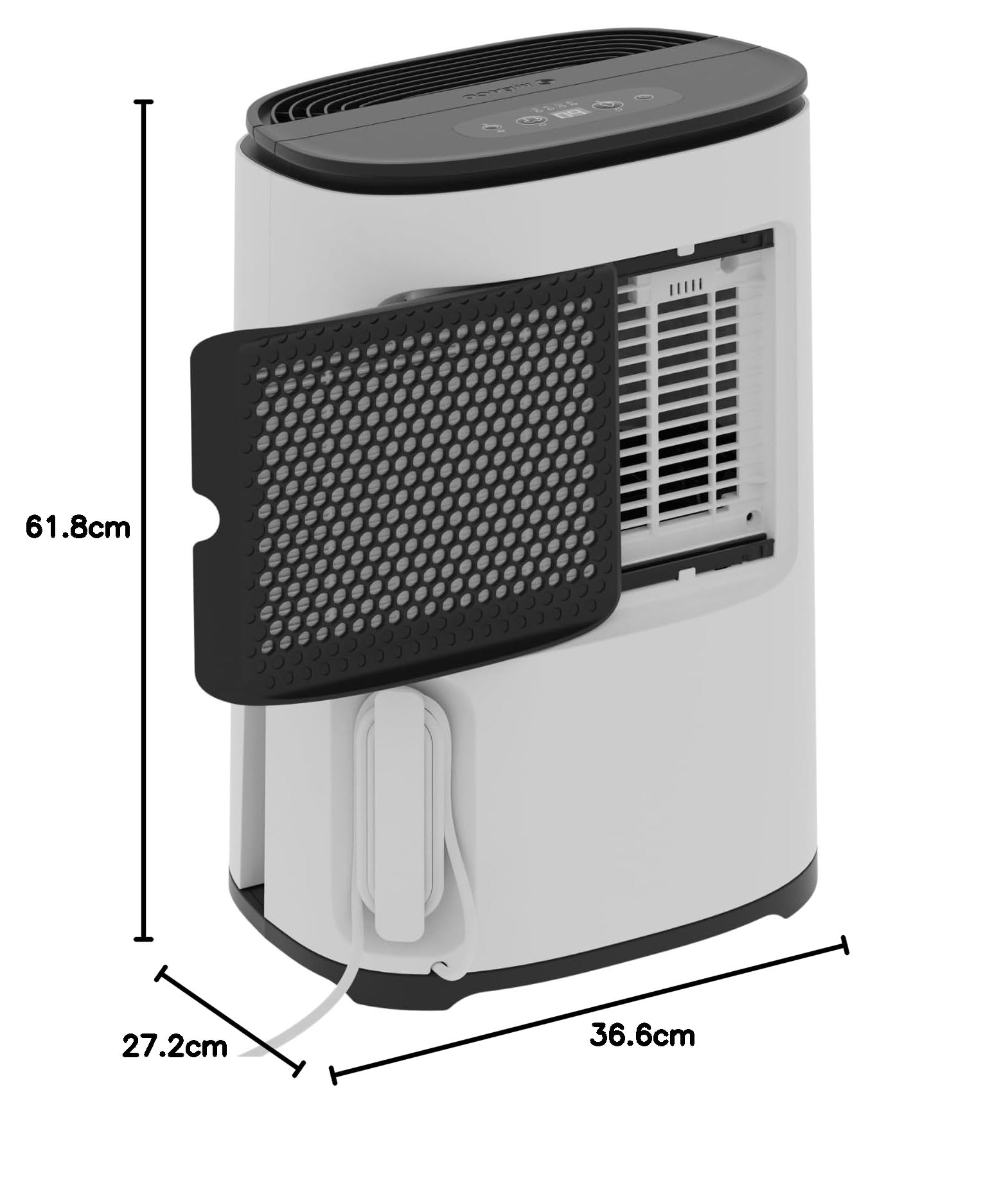 Deshumidificador y Purificador MeacoDry Arete Two 25L – Silencioso 40/50 dB, App Móvil y Alexa, Secado Ropa Rápido, Filtro HEPA, Ideal Hogares 4+ Dormitorios y Espacios Fríos