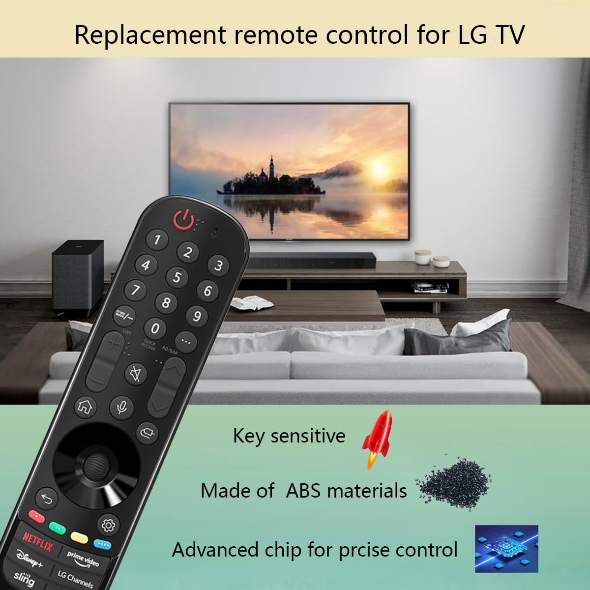 MR23GA - Telecomando Magic Voice di ricambio per LG UR9000 G3 Series OLED EVO 4K Smart TV 43UR9000PUA 50UR9000PUA 55UR9000PUA 65UR9000PUA 75UR9000PUA OLED55G3PUA OLED65G3PUA OLED77G3PUA PUA OLED8
