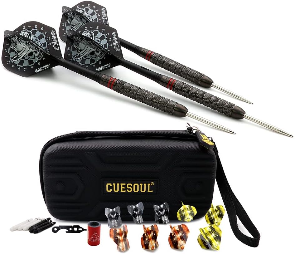 CUESOUL Big Beast 90% 26g/27g Steel Tip Tungsten Dart Set with Dart Case