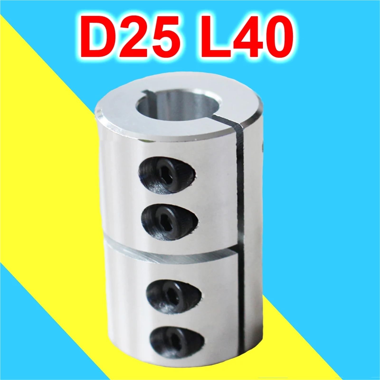 Coupleur D25L40 8x8 8x10 10x10MM, accouplement rigide, tige d'arbre, section CNC, moteur pas à pas, machine à sculpter, vis, 1 pièce(8x12)