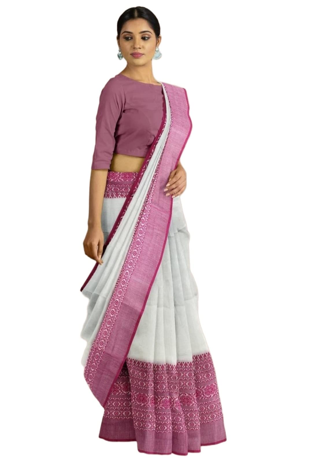 Laxmi Handloom Women's Traditional Bengal Cotton Begampuri Handloom Sarees