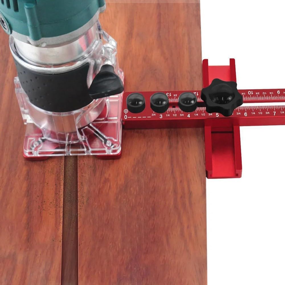 Router Fräsrillenhalterung, Holzbearbeitung, Schrankvorrichtung, Aluminiumlegierung mit Schnelldemontage-Design, für Kreisschneiden, für Rot