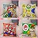 ZHAOCC Taie d'oreiller 4 pièces Ensemble Linge Hoop Taie d'oreiller Super Mario Housse de Coussin Taie d'oreiller décoration de Voiture Jeu Classique Taie d'oreiller de Bande Dessinée 45X45Cm