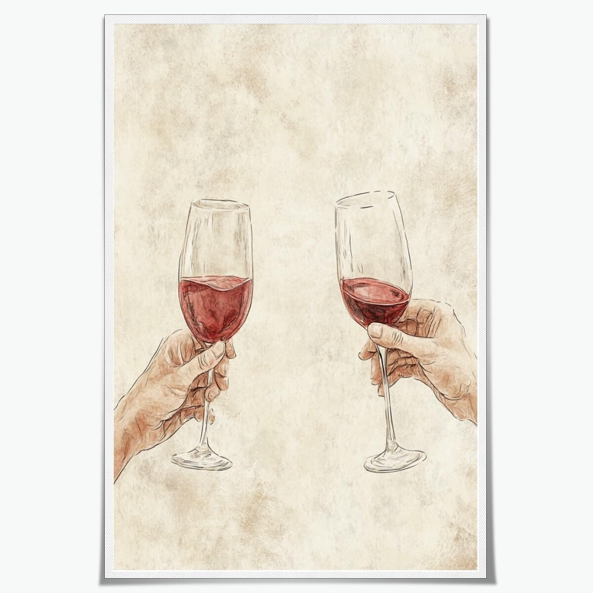 Elegant Wine Glass Poster Perfect for Home Bar or Dining Room Modern Kitchen Wall Art Decor for Wine Enthusiasts and Drink Lovers 20x30inch Unframed