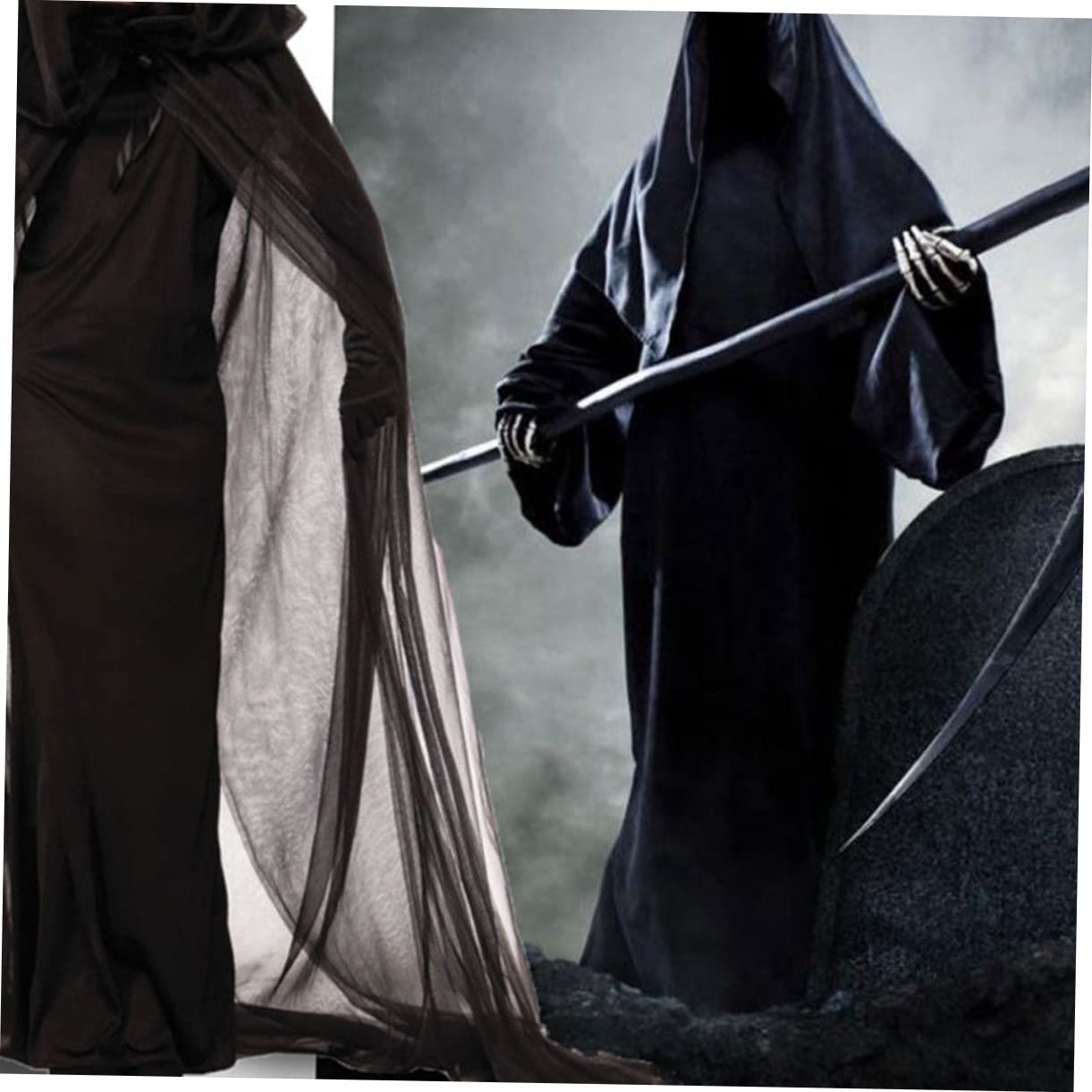SOIMISS 3 Piezas disfraz de bruja para mujer para actuación disfraz vampiresa de vampiresa de fantasma de vampiro de halloween de bruja para cosplay Black