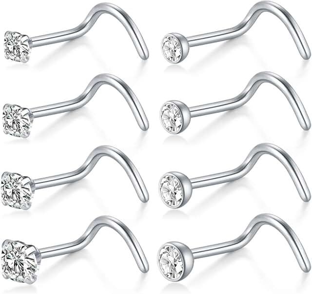 Amazon.co.uk nose studs corkscrew
