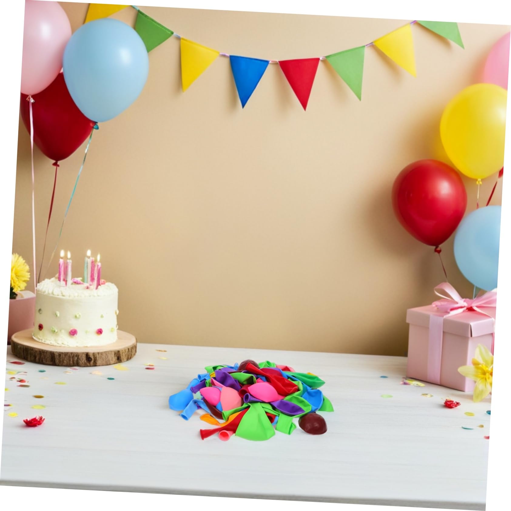 BESTYASH 200 Globos de Látex Coloridos para Fiestas, Cumpleaños y Bodas – Adornos Festivos y Duraderos Color Aleatorio