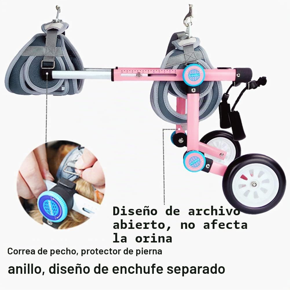 Silla De Ruedas Ajustable para Perros - para Perros Medianos/Grandes De 1 A 40 Libras - Aprobada por Veterinarios - Silla De Ruedas para Perros para Patas Traseras
