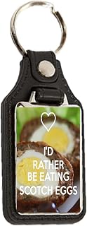 I'd Rather be Eating Scotch Eggs - Oblong Medallion Keyring