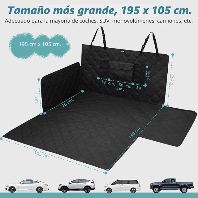 Foto 4 de 8 de KYG Protector Maletero XXXL Super Antideslizante Impermeable Protector Maletero Coche Perros Extra Grande…