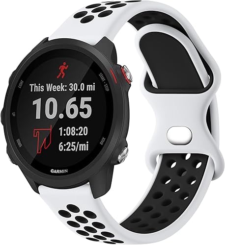 Miniatura 1 de Meliya Bandas compatibles con Garmin Forerunner 245645 Band, Forerunner 55158 Band, 0.78 pulgadas de repuesto de silicona suave correa deportiva