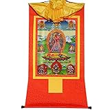 Prezzi Accessibili e Protezione Completa: La nostra collezione a prezzi ragionevoli rende facile portare il mondo sereno e affascinante dell'arte tibetana nella vostra casa o ufficio. Ogni thangka è protetto da una copertura in seta per salvaguardarlo dalla polvere e dai danni.
