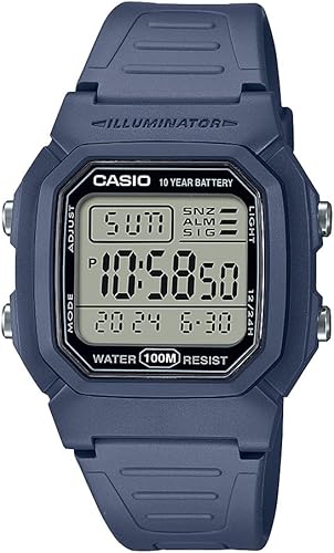 Casio W800HG Series Mens Digital Watch 100 Meter Water Resistance Multi Function Alarm 100 SEC Stopwatch Auto Calendar Countdown Timer LED