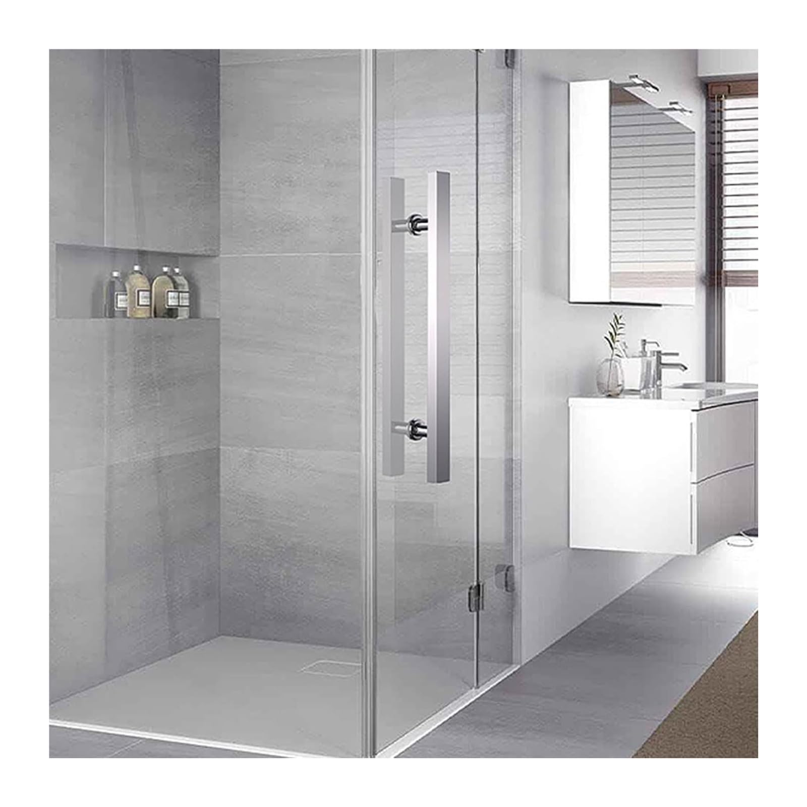 Poignée de porte de douche en verre kit poignée coulissante placard balcon grange 100cm