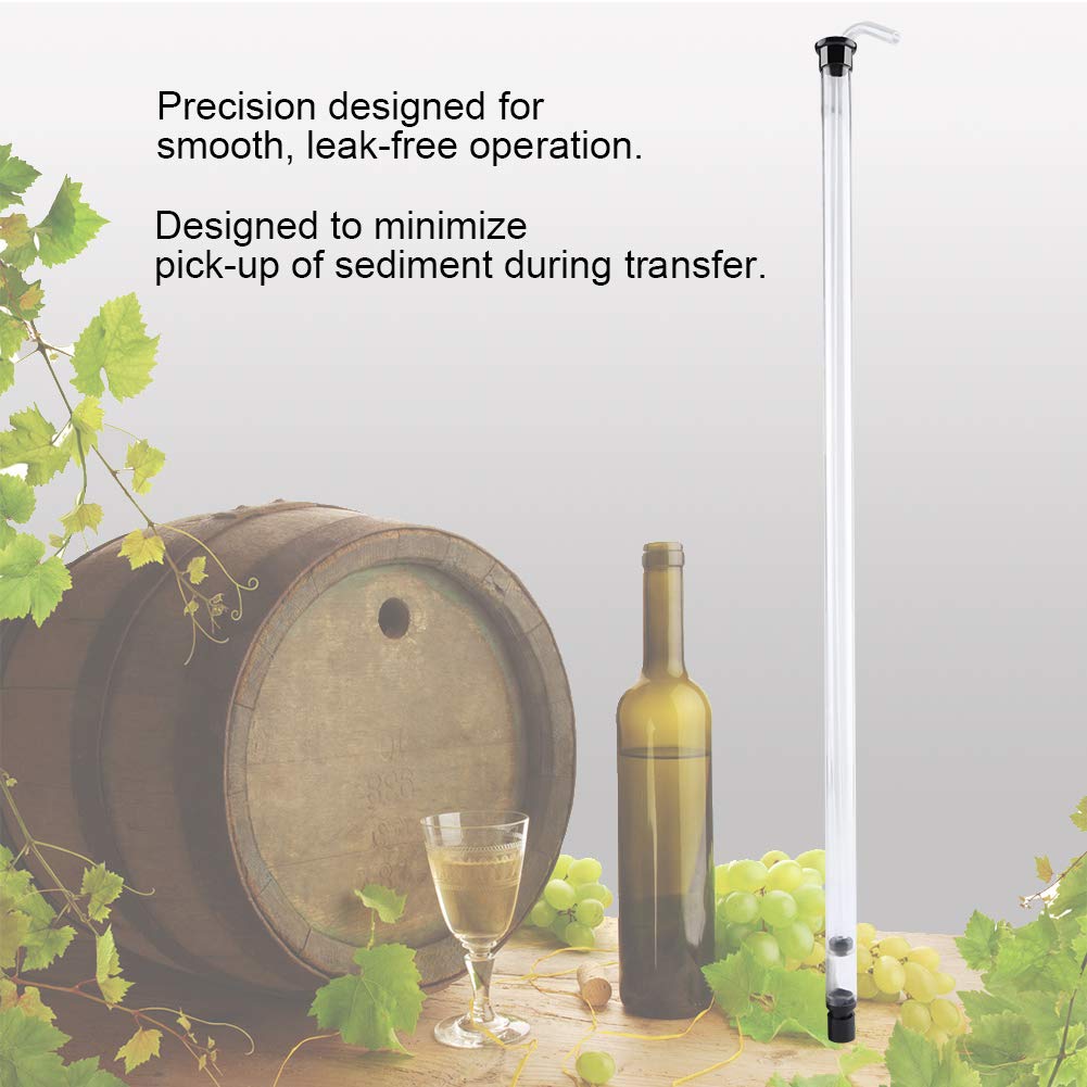 Bastón de sifón automático de 64 cm con tubo, varita embotelladora de plástico, ladrón de vino for cerveza, cubo de vino, botella de garrafa, vino, Kombucha, cocina, jardinería acuática, bastón de sif