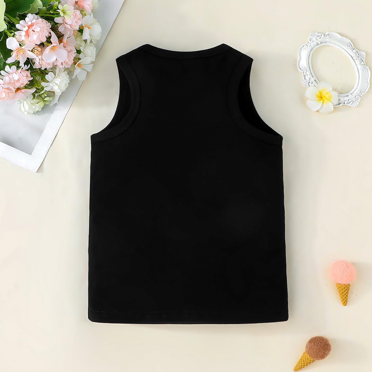 2T-12Y Baby Toddler Girl Tank Tops Sleeveless Undershirt Kids Solid Color Shirt Casual Tee - Image 4