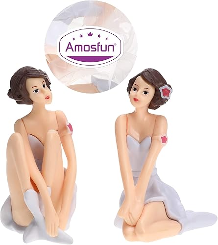 Miniatura 5 de Amosfun 3 figuras de hadas, decoración de pastel de ángel, figura de princesa, decoración de tartas para niñas, cumpleaños, boda, decoración de