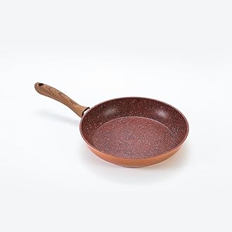 JML Copper Stone Frying Pan Non-Stick & Hard Wearing with Wood Effect Handle 20cm