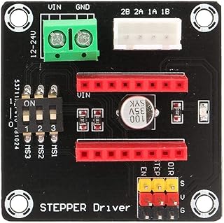 Driver Expansion Board, DRV8825/A4988 42 On-Board DIP Switch, Terminal Power Connector, for 42 Stepper Motor Drive, 3D Printers and DIY