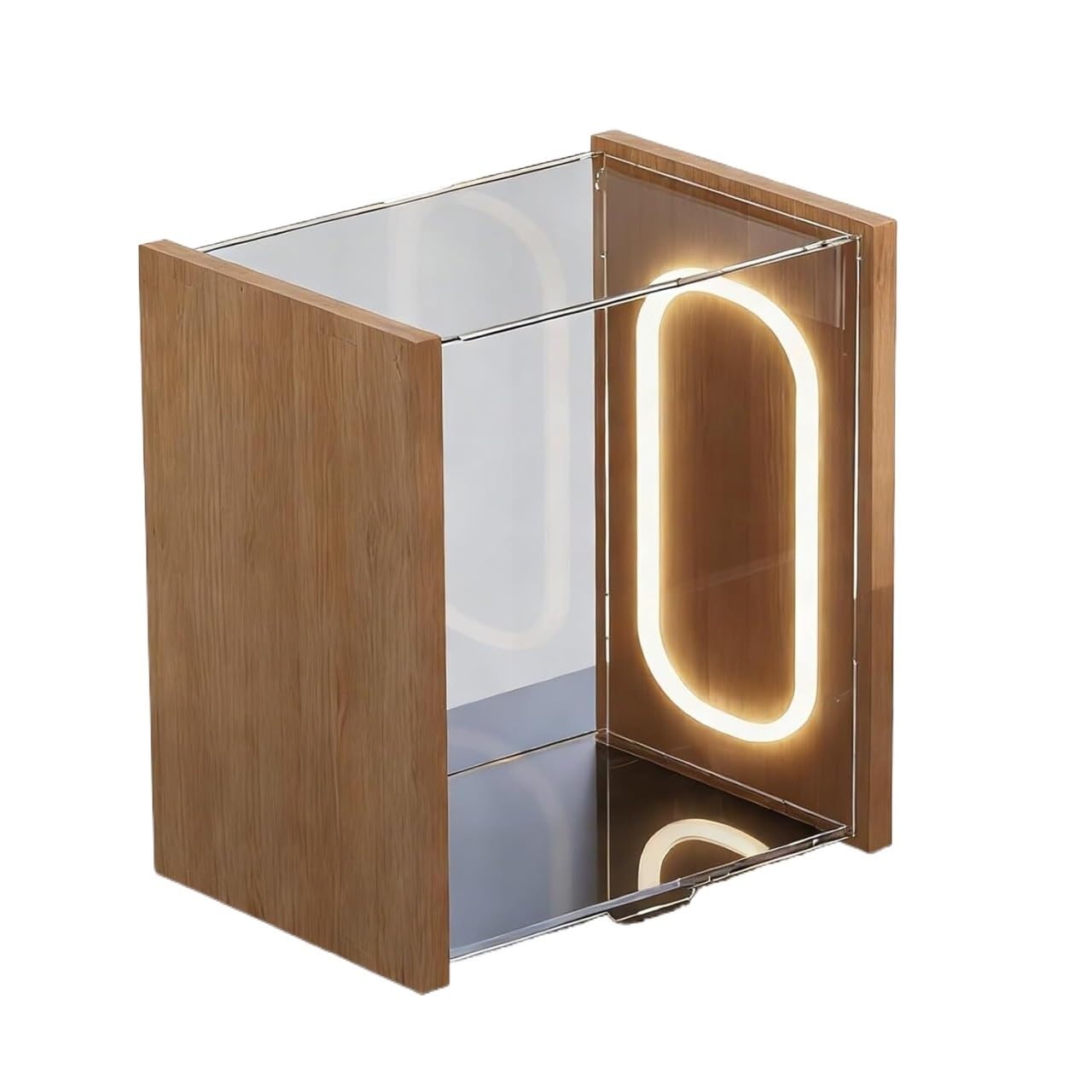 EYRMQWJPC Transparent Showcase Dust Cover, Clear Acrylic Display Case With LED Light And Lid, Multiple Sizes For Home Storage(45x45x45cm(18x18x18in))