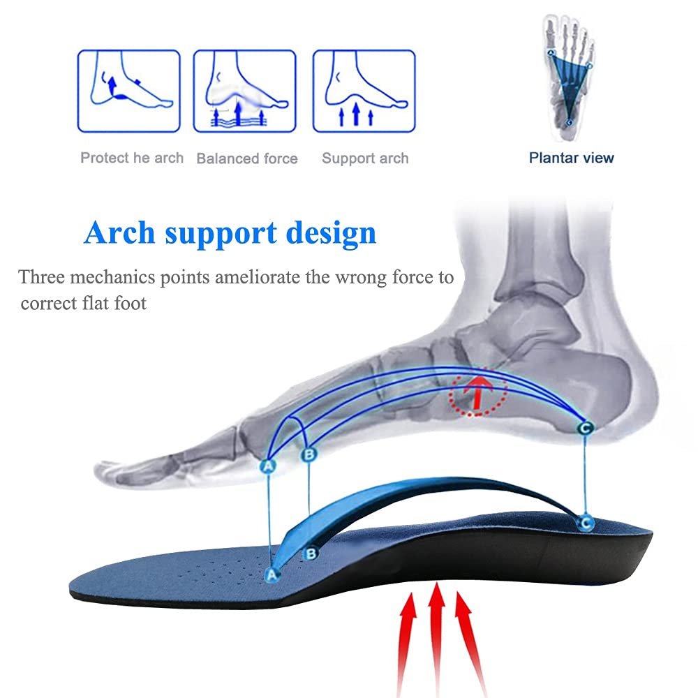Solette Ortopediche 3D Premium Supporto for Arco Plantare Solette Ortopediche in Tessuto Peluche Confortevole (Size : L EU 44-46)