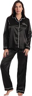 Just Love Satin Pajama Set for Women – Long Sleeve Button Down Womens Pajama Sets – Soft Loungewear & Sleepwear Sizes (S-3X)