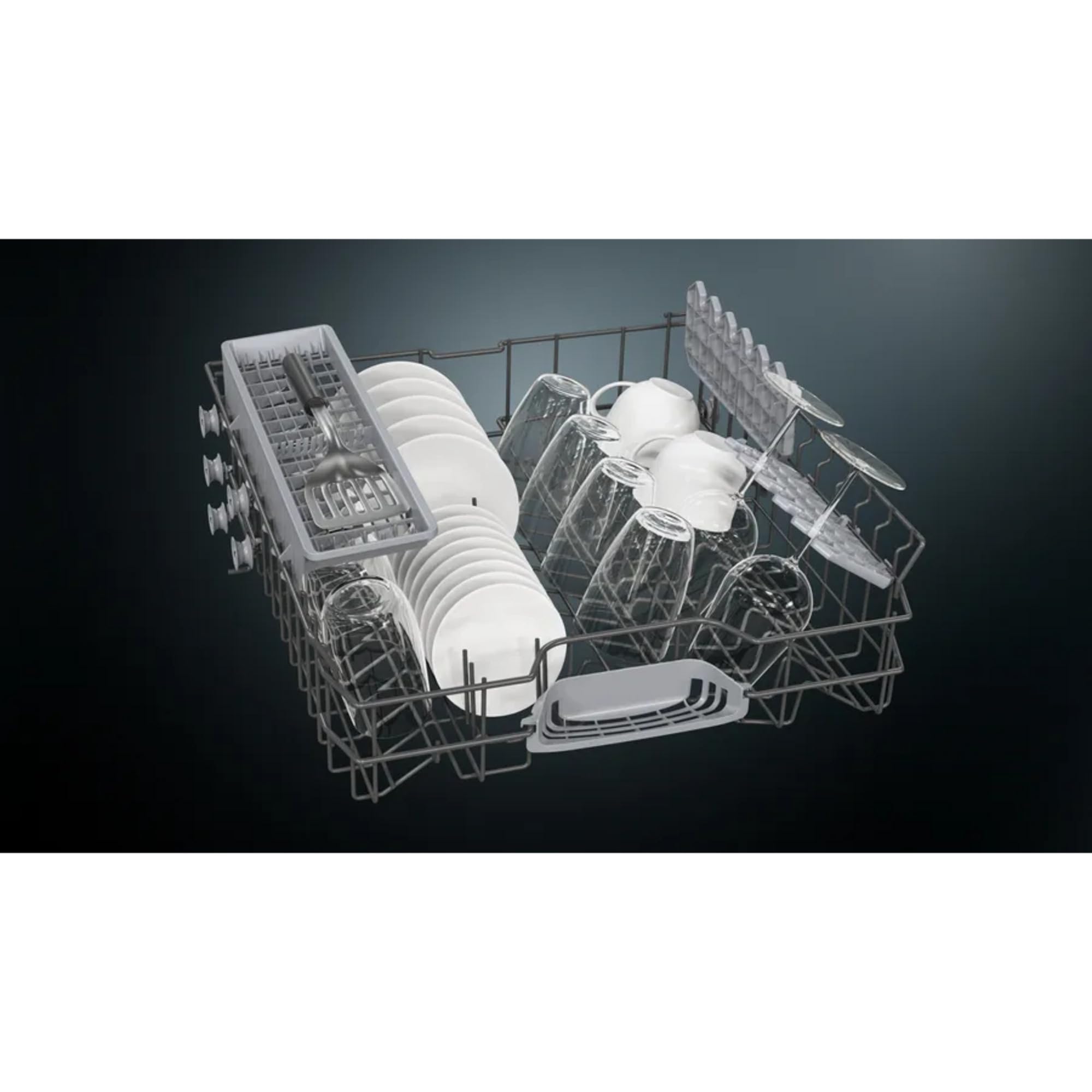 Siemens SX61IX14TE, iQ100 inteligentna zmywarka, w pełni zintegrowana zmywarka, XXL, 60 cm, światło informacyjne, cichy silnik iQdrive, automatyczne i higieniczne programy Plus, varioSpeed, aquaStop